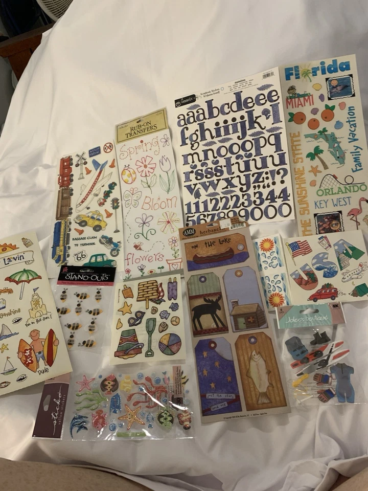 Vintage Stickers 80’s 90’s Rare Book Junk Vacation Road Trip Journal Jolee’s Sun - Image 2 of 4
