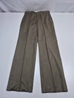 VTG John Alexander Dress Pants Mens 32x32 Brown Wool Flat Front Made in USA