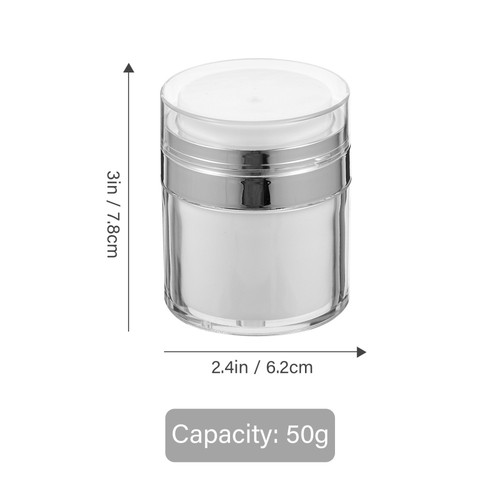 3 Pcs Vacuum Cream Jar Moisturizer Pump Dispenser Travel Cosmetics Bottle - Picture 7 of 12