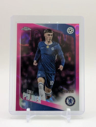2025-26 Topps Chrome UEFA Club Competitions Cole Palmer #118 Pink Lava /250