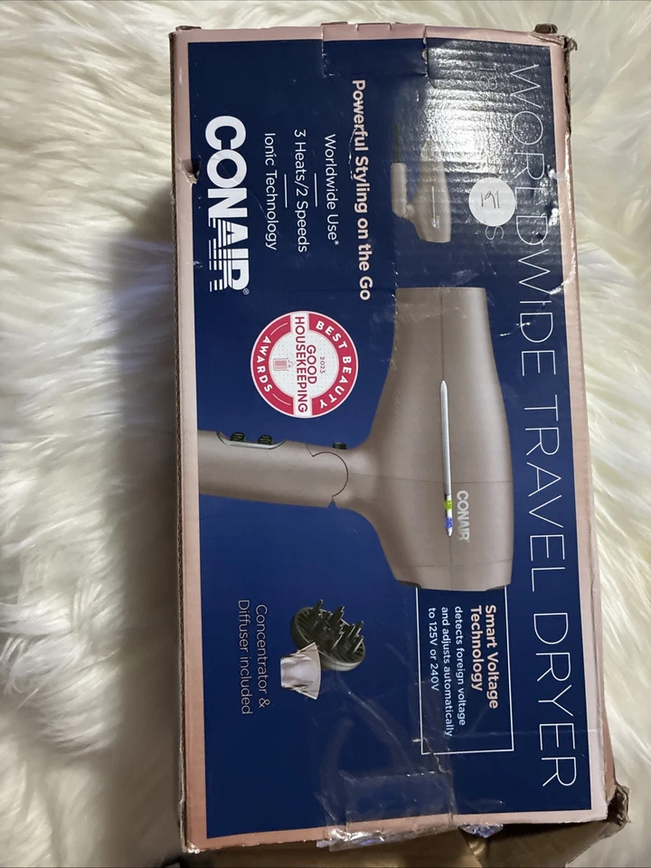 Secadora de viaje Conair Worldwide 1875 vatios mango plegable bronceado Foto 3 de 3