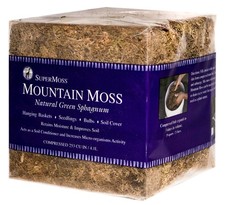 SuperMoss 23820 Mountain Moss Green Appx. 1.5 lb Mini Bale, Natural Dried