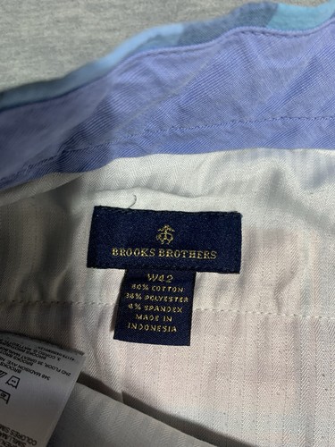 Brooks Brothers Shorts Mens 32 Plaid Madras Golf Stretch Orange Blue 9” Inseam - Picture 8 of 13