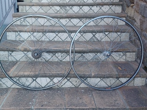 Par de Ruedas Mavic MA40 L'Heroica Colnago Blanco Cinelli Vintage - Imagen 3 de 24