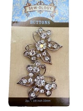 Sew-ology Rhinestone Bow Buttons
