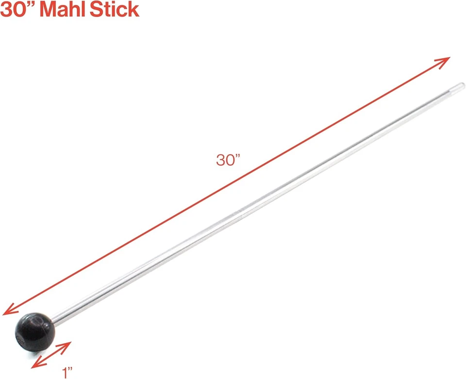 Excel Blades 30-Inch Aluminum Mahl Stick – Painter Hand Rest With Silver - Image 2 of 4