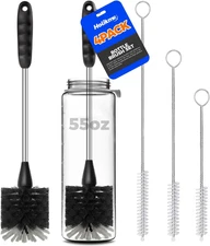 Bottle Brush Cleaner Set, 14" Long Handle Stainless Steel Bottle Cleaner Brush,