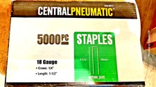 Bulk 5000 Pc Staples for Brad Nailer/Staple Gun, 1.5" x 1/4" 18 Gauge AA