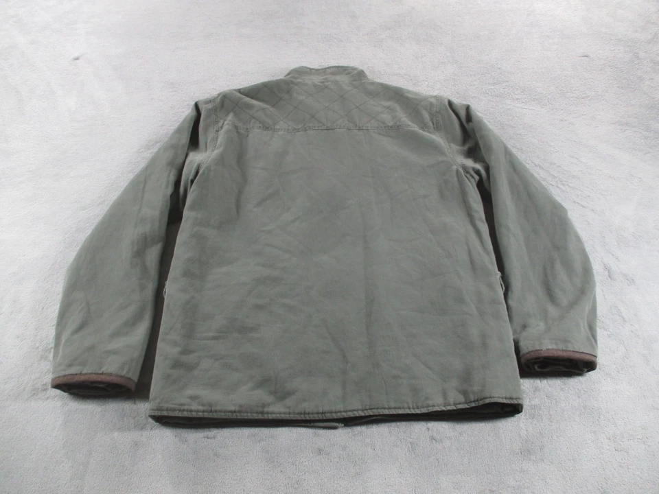 RVCA Jacket Mens L Green Full Zip Big Pockets High Neck Warm Casual GUC - Image 2 of 4