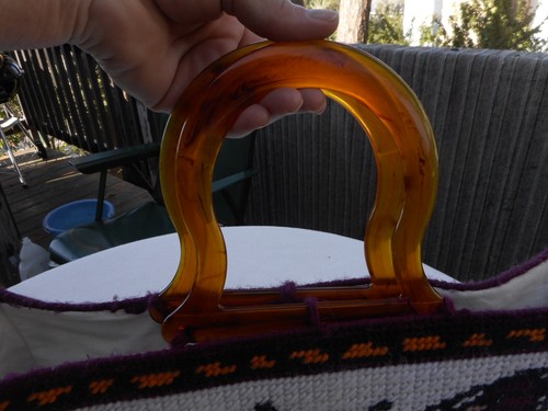 Borsa per maglieria cesto iniziali KFL farfalla tartaruga look conchiglia manici artigianato - Foto 2 di 12