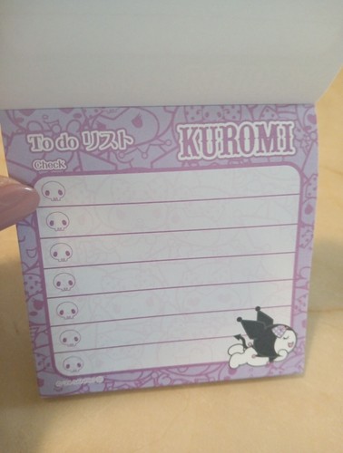Sanrio Kuromi Memo Pad To do list Mini New Japan Original Anime Cute 2024 - Picture 12 of 18