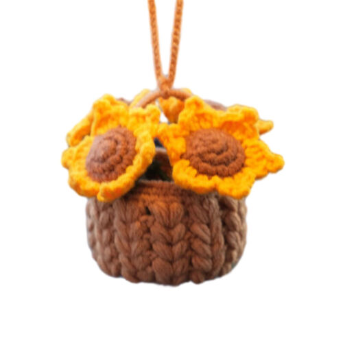 Auto hängende Häkelornamente Pflanze Handarbeit Styling Anhänger Häkelpflanzen - Bild 5 von 29