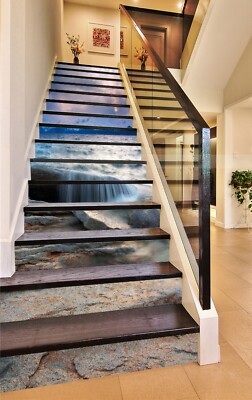3D Rock Spray 434 Stair Risers Decoration Photo Mural Vinyl Decal Wallpaper