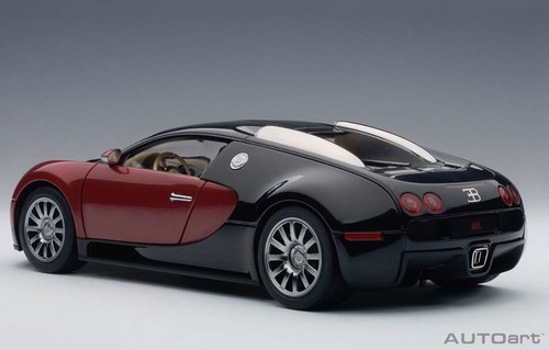 BUGATTI VEYRON EB16.4 PRODUCTION CAR RED & BLACK 1:18 by AUTOart 70909 1200 MADE - Picture 11 of 12