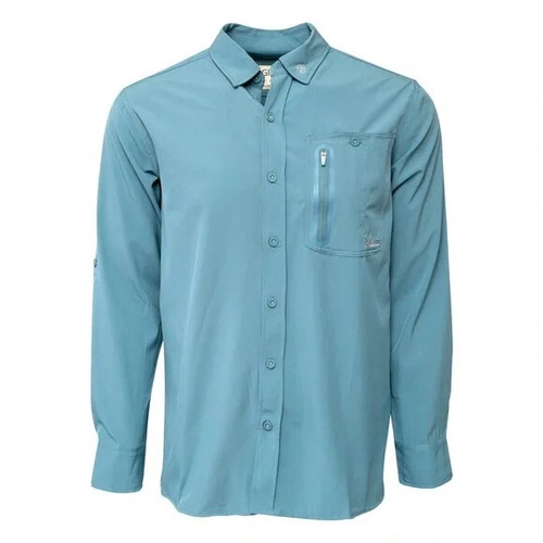 Gillz Men's UPF 30+ Long Sleeve Woven Button Up Shirt - Size / Color Varies - Bild 7 von 11