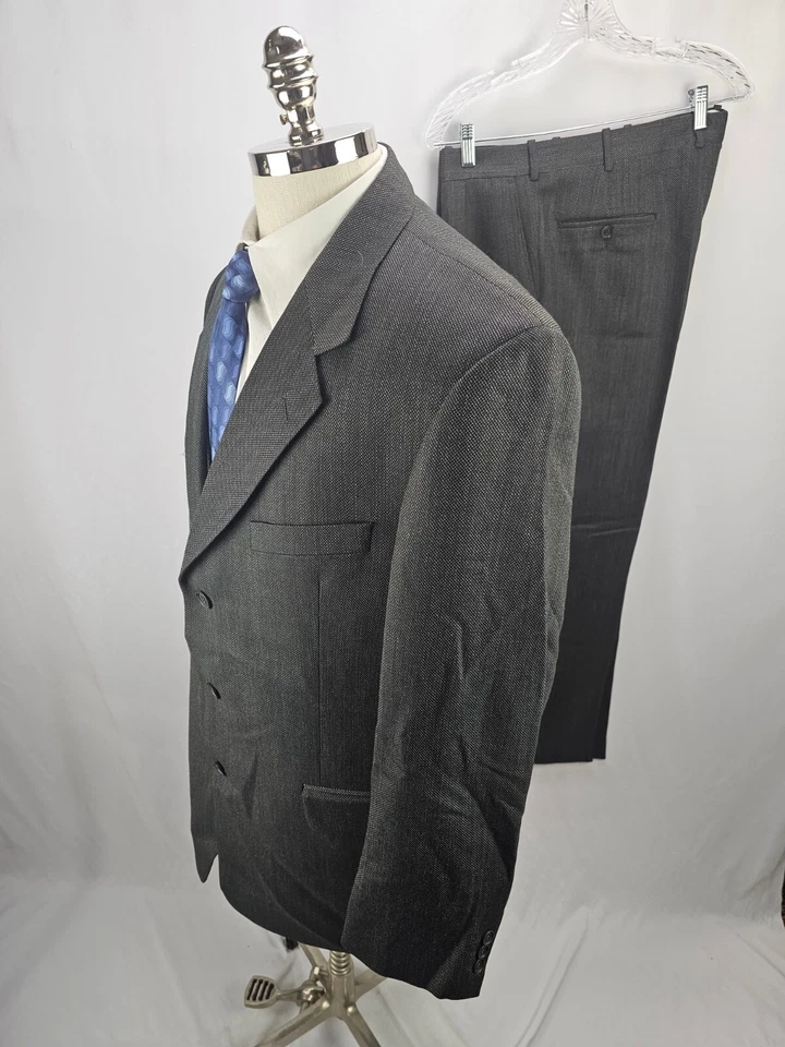 Spiritoso Nordstrom Men's Brown Wool 3 Piece Suit 44L 36 x 30 - Image 3 of 4