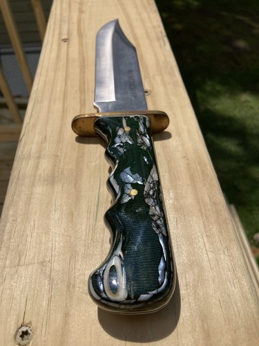 WINCHESTER BOWIE KNIFE 14 1/4' With Custom Beautiful Leather Sheath - Picture 10 of 11