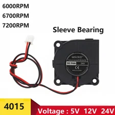 4015 2-Pin Blower DC Brushless 5V 12V 24V Cooling Fan For 3D Printer Mainboard