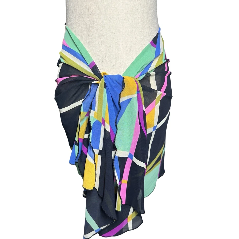 Gideon Oberson Malla Cubrir Sarong Envoltura Pareo M Playa Natación Elastizado Multicolor Foto 2 de 4