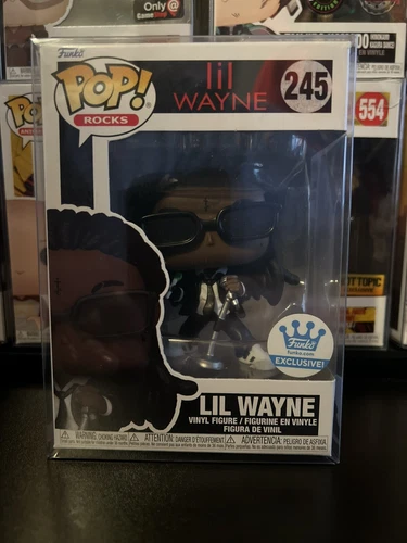 Funko Pop! Lil Wayne Rocks 245 Funko Shop Exclusive Rap Hip Hop & Free Protector