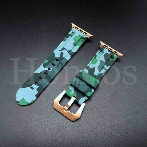 38/40/42/44 MM Apple Watch correa correa camuflaje de goma se ajusta para iwatch smart - Imagen 110 de 111