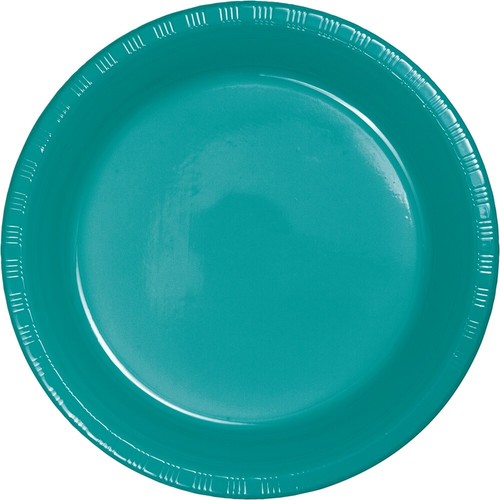 Small 7" Plastic Disposable Plates -Vibrant Solid Colors Appetizer Dessert Party - Picture 21 of 22