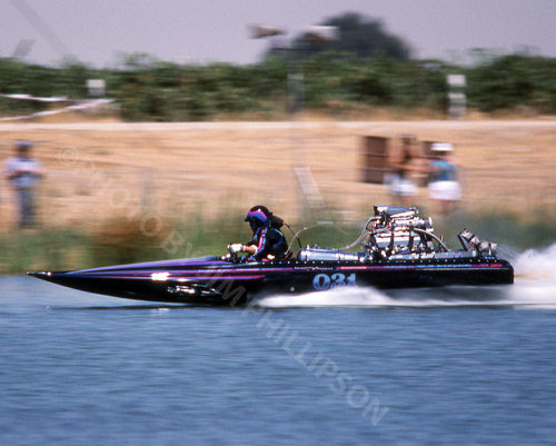 DRAG RACING DRAG BOAT PHOTO TOP FUEL HYDRO BRAD TUTTLE NITRO BANDIT 1986 - Bild 1 von 1