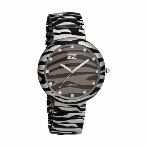 Orologio Eton Donna Analogico Quarzo, Bracciale Espansione, Stampa Animale - 3117J - Foto 3 di 4