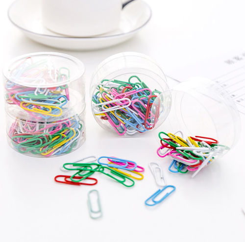 50pcs Colour Paper Clip Mini Clips Kawaii Stationery Photos Letter Paper Clip - Picture 3 of 4