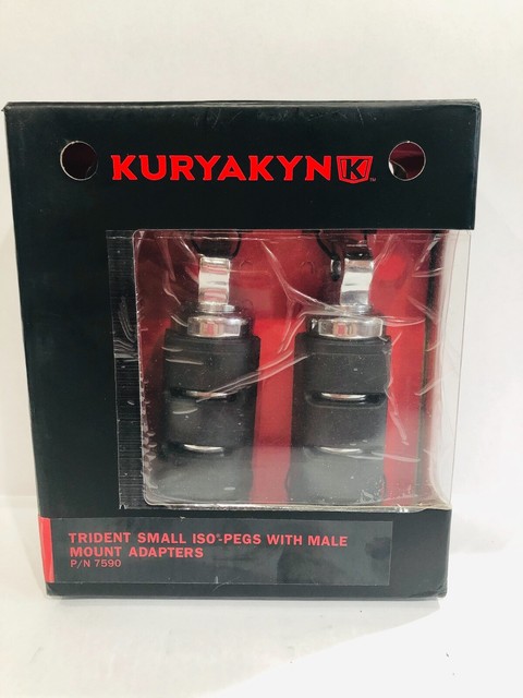 Kuryakyn Trident Small ISO®Pegs with Male Mount Adapters Chrome Fits Harley Kuryakyn Trident Small ISO®Pegs with Male Mount Adapters Chrome Fits Harley