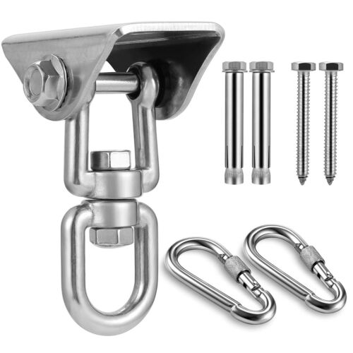 Stainless Steel Hanging Kit Swing Hangers and Hammock Spring and Swing Swivel...