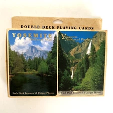 Souvenir Yosemite National Park Playing Cards Two Sealed Decks In Slide-Out Tray