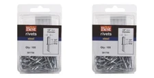 DoitBest 381756 1/8" DIAMETER x 1/4" GRIP Dome Head Steel Rivets, 200 ct.