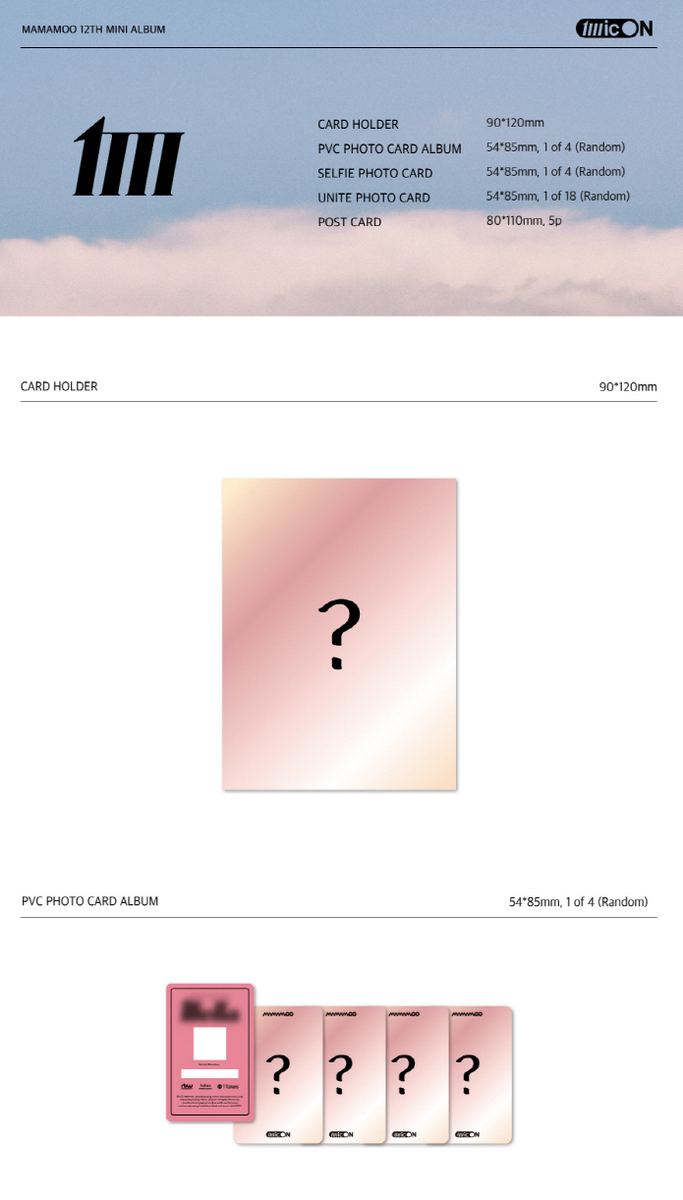 MAMAMOO - Mic On (12th Mini Album) (1Takes Ver.) + Store Gift