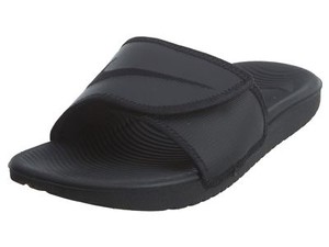 Nike Kawa Adjust Mens 834818-001 Black White Logo Strap Slide Sandals Size 8