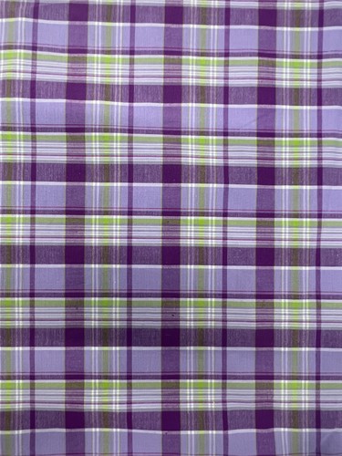 Lavender Plaid Cotton Blend Fabric – 43” Wide - 第 2/3 張圖片