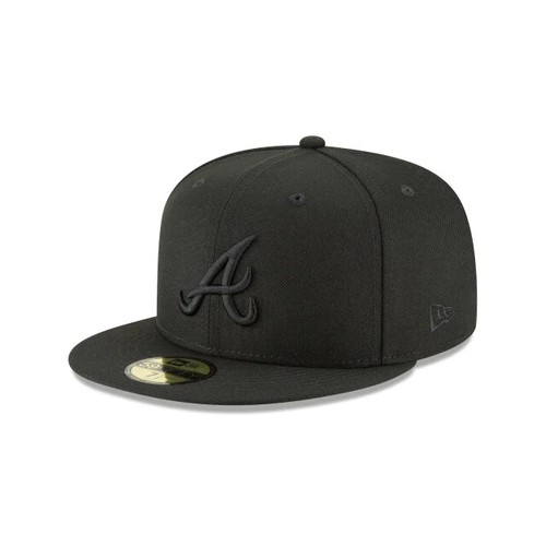 Authentic New Era MLB On-Field 59Fifty Fitted Cap Atlanta Braves Black/Black - 第 1/2 張圖片