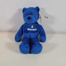 Troy Aikman Plush Beanie Bear   1998   Limited Treasures   Dallas Cowboys   Blue