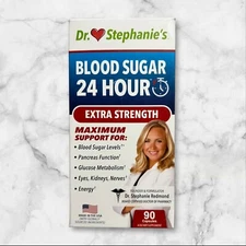 Dr Stephanie's EXTRA STRENGTH 24 Hour Blood Sugar Supplement 90caps EXP2026+ NEW