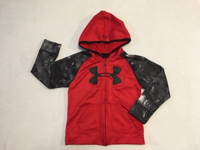 under armour red and black hoodie