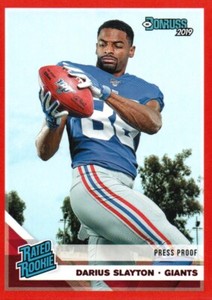 2019 Donruss #338 Darius Slayton Press Proof Red