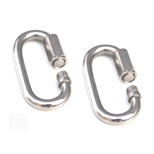 QUICK LINK SCREW LOCK Chain Fastener Hook Carabiner Steel Repair Hiking Camping - Picture 5 of 7