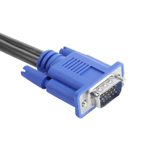 VGA Splitter Cable 1 Computer to Dual 2 Monitor Male to Female Wire (Blue) - Picture 3 of 7