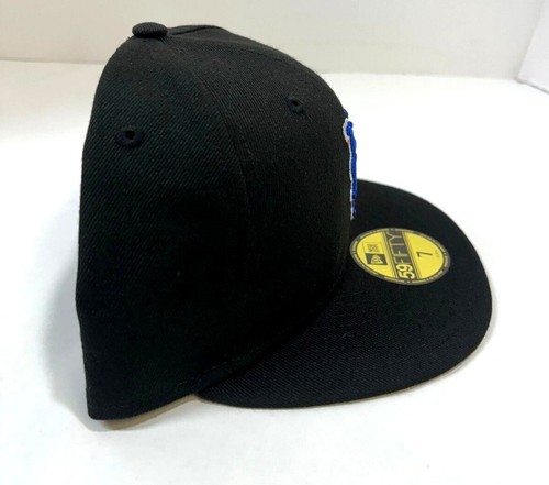 New York Mets MLB NE 2022 Alt 2 Fitted Hat~Black/White/Orange - Picture 3 of 5