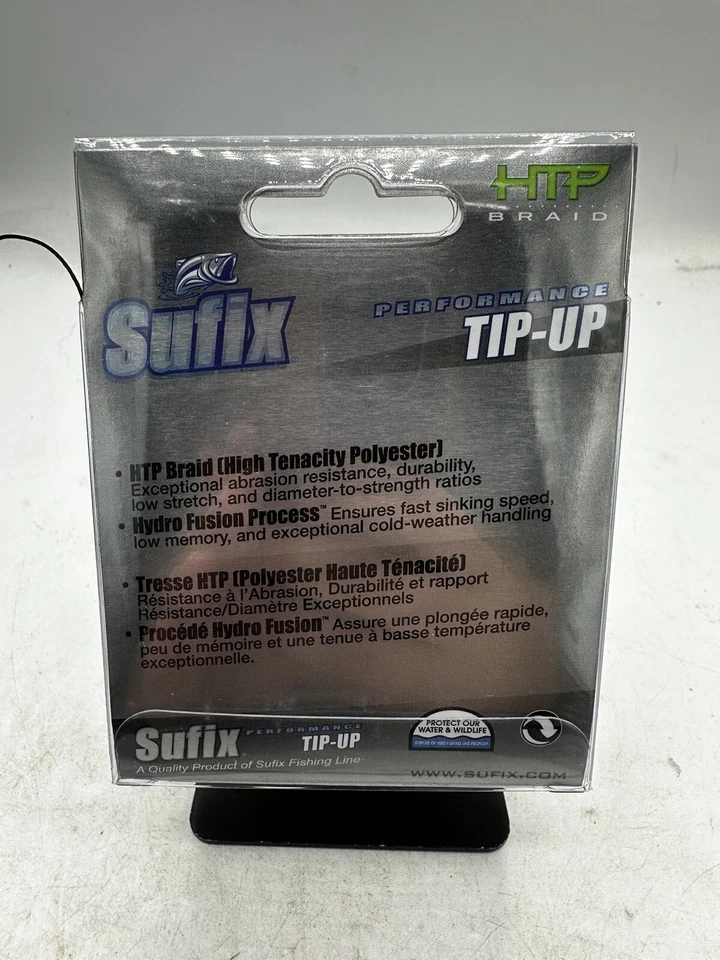 Línea de pesca Sufix Performance trenza de hielo negra punta 50 yardas 30 lb prueba 610-130BLK Foto 2 de 4