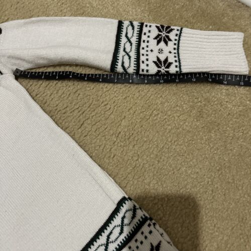 VTG Nordic Reindeer white pullover sweater No Tags See Pictures For Measurements - Picture 16 of 24