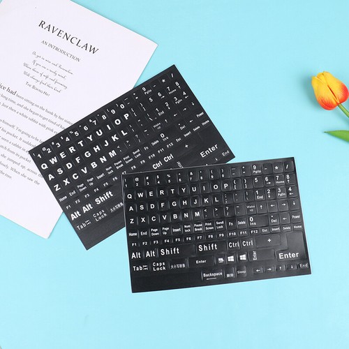 English Full Keyboard Frosted Transparent Keyboard Stickers Computer Noteb,$i - Photo 8/15