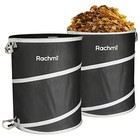 Collapsible Pop Up Trash Can 40 Gallon 2-Pack | Reusable Outdoor Garden Leaf ...