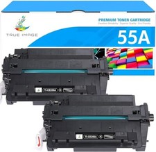 TRUE IMAGE Compatible Toner Cartridge Replacement for HP 55A P3015 55X CE255A CE
