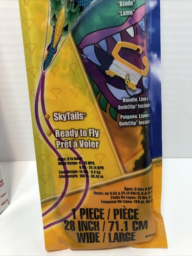 Kite Dragon Blade 28 Zoll breit Poly mit Griffschnur & SkyTails - Bild 3 von 8